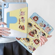 case iPad Air7 Gen11 Gen9 Air6 Gen10 ที่ใส่ปากกา เครยอนชินจัง เคสiPadหมุน 360° Air5 Pro11 2024