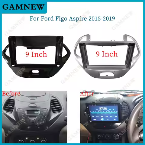 9 Inch Car Radio Fascia Frame 2DIN Install Panel Dashboard For Ford Figo Aspire 2015-2019