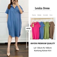 Women's Top Lenka Dress Plain Jumbo Set Rayon Premium | Women's Top Dress | Jumbo Plain Women's Top 