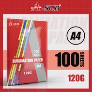 【Sublimation 120gsm】A-SUB 120gsm Sublimation Transfer Paper A4Heat Transfer Paper for Inkjet Printer