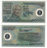 UANG KUNO lama jadul soeharto 50 ribu polymer No. Seri (ZZB---833)