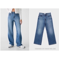 STRADIVARIUS High Waist JEANS WIDE Leg STRAIGHT D92 JEANS(4) (A1405)