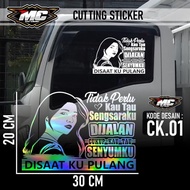 New Mc Cutting Stiker Kaca Truk Mobil Canter Pick Up L300 Body Depan