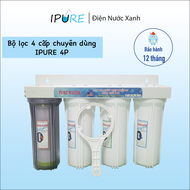 Máy lọc nước thô 4 cấp lọc bộ lọc nước đầu nguồn nâng pH khử sắt clo