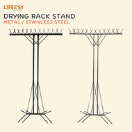 Heavy Duty Metal / Stainless Steel Clothes Hanger Laundry Metal Drying Rack Stand for Bamboo Pole