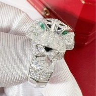 Cartier卡地亚 PANTHÈRE系列 高珠满钻猎豹戒指