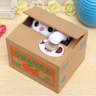 Cat Stealing Coin Money Boxes Automatic Coin Bank Money Saving Box Coins Storage Box Children Kids B