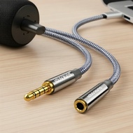 SUNKANDI 3.5mm male-to-female audio extender, compatible with headsets and microphones, for tablets,
