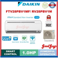 [Seller's Own Fleet] Daikin FTV28PB / RV28PB R32 1HP WIFI Air Conditioner Gin-ION Filter Standard No