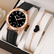 Women's  Leather Strap Casual Watch For Women Jam Tangan Wanita