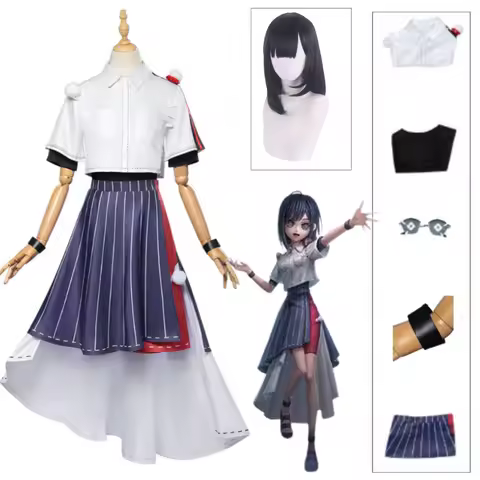 Anime GAME LINK CLICK Qiao Ling Cosplay Costumes Wig Top Skirt Lining Pants Uniform Full Set Women G