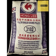 Dedak Ayam Hong Lee 3102 (25KG) - Makanan Ayam Besar (Dedak Hitam)