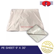 PE SHEET PLASTIC SHEET FURNITURE COVER SHEET  PLASTIK ALAS LANTAI CAT RUMAH 9FT X 20FT