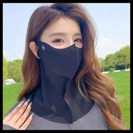 其他品牌 - Y108 冰絲防曬護頸口罩 面罩 一體 透氣孔 高倍防曬 防護 防紫外線 騎乘、外出 無痕面罩