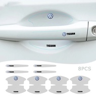 For Volkswagen Tiguan Set of 8 Transparent Car Door Handle Protector Stickers for Vw tiguan 2012 202