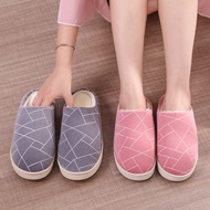 ✨READY STOCK✨WANNA 2020 Simple Hotel Women's Thick-soled Home Indoor Couple Wool Support Shoes Men's Warm Home Cotton Slippers
