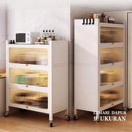 Kitchen Cupboard Dish Cupboard Multi-Purpose Kitchen Rack Closed Dish Rack Multi-Purpose Stacking Ra