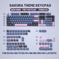 WEIKAV PBT Key Cap 170 Key OEM Height Fits 61/68/75/84/87/96/98/100/104/108 Keyboard