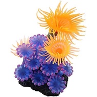 FTVOGUE Artificial Sea Anemone, 2.4 x 2 x 3.1 inches, Aquarium Decoration, Silicone