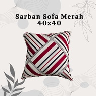 ( Variasi Merah ) Sarung Bantal Sofa 40x40  Shafiyyah.sarban