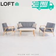 [FREE SHIPPING] LOFT Living SOMERSET Solid Wood Sofa Set with coffee table/ sofa 123/ sofa kayu