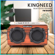COD Kingneed Bluetooth Speaker FM Radio Wood Design S409 / speaker aktif buat karaoke kecil mini / s