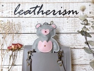 皮革小熊掛飾 皮革DIY材料包 情人節 禮物 公仔 刻名 好好縫 Bear