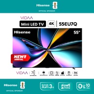 [NEW 2025] Hisense Gaming TV 55EU7Q ทีวี 55 นิ้ว Mini-LED Pro 4K 165Hz Refresh rate Quantum Dot Colo