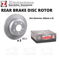 (MADE IN GERMANY) ZIMMERMANN REAR BRAKE DISC ROTOR  BMW F30 328i 330e F34 GT 328i F36 428i (300mm ty