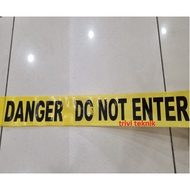 Barricade warning tape danger do not enter, police line barrier tape