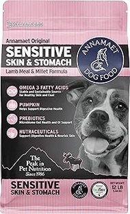 Annamaet Original Sensitive Skin &amp; Stomach Dry Dog Food, (Lamb, Whitefish &amp; Millet), 12-lb Bag