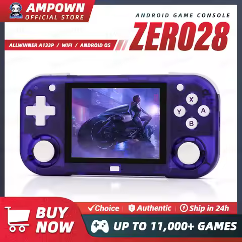 Ampown Mini Zero 28 Handheld Video Game Console 2.8''IPS Screen A133P Processor Android System MAGIC
