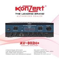 Original Konzert AV-802H+ Karaoke Amplifier [1000W][3 Mic Input][2ch Speaker]