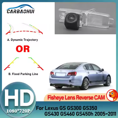 140 Degree 1080x720P HD Dynamic Car Vehicle Rear View Reverse Camera For Lexus GS GS300 GS350 GS430 