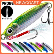 Proberos Metal Lure Micro Jig Tenggiri 7g 10g 15g 20g  25g 30g Tajiki Kaido Mata Kurodai Akra Tungsten Jig Tokmu Sinking Bait with Fast Slow Jig Assist Hook Fishing Tackle