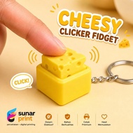 GANTUNGAN 3D Cheese Keychain. ASMR Clicky. Mechanical Keyboard Keychain