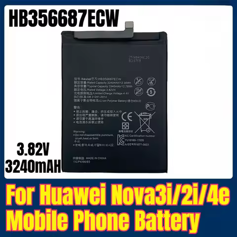 HB356687ECW 3.82V 3240mAH Mobile Phone Battery for Huawei Nova3i/2i/4e