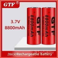 1Pairxe>GTF@ZP`3.7V`M;26650`F&lithium;H`battery'n<8800mAh{Y'power<T{light 3.7v rechargeable lithiu