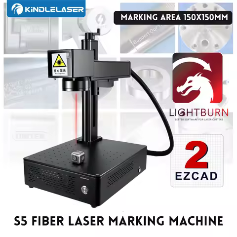 2026 Online Kindlelaser S5 Industrial Fiber Laser Marking Machine 20/30/50W Portable Engraver for Me