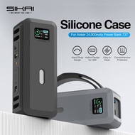 SIKAI Siliicone Case for Anker Power 737 24000mAh Case with Hand Strap TF/SIM/PIN Storage Suitable f