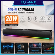 D01-9 94CM RGB Bluetooth Soundbar TV Speaker Home Theater Built-in 3000mAh Battery Portable