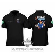 TYPE 02 - TECHNICIAN POLOSHIRT - SAFETY FIRST FREE NAME - COLLAR SHIRT WITH MANY TECHNICIAN MOTIFS -