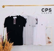 🌈เสื้อยืด คอวีสอย CPS ผ้าเรย่อน ผ้าดีทรงสวยใส่สบาย อก 32-38 ยาว 22 มี 3 สี ดำ ขาว เทา