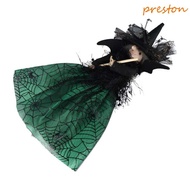 PRESTON Halloween Witch Doll, High Quality Witch Haunted House Doll, Funny Silk Scary Black Desktop