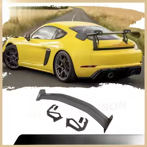 High Quality FRP Rear Trunk Racing Spoiler Wing Cayman Boxster 718 981 986 987 GT4 GTRS 2013+