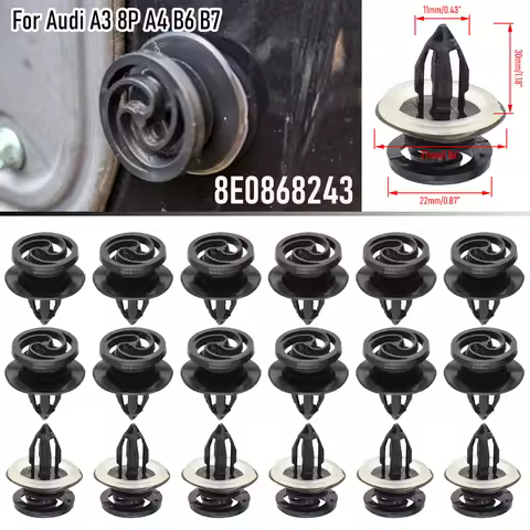 10/20Pc Car Interior Door Card Fastener Clips 8E0868243 For VW Audi A3 8P A4 B6 B7 Trim Panel Mounti