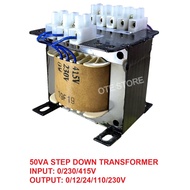 Step Down Power Transformers 50VA (Input Volt : AC 230/415V, Output Volt: AC12/24/110/240V)