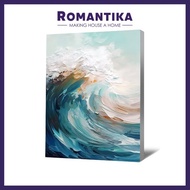 Romantika Gold Canvas Print 50x70CM Vertical Frame 3D Oil Painting Wall Hanging Decor Hotel Scenery