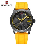 นาฬิกาข้อมือ NAVIFORCE สำหรับผู้ชายแฟชั่นนาฬิกาหนังเรียบง่ายนาฬิกาสายยางกันน้ำกันกระแทก NF9202L