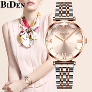 BIDEN Women's Watch Wholesale Two Pointer Fashion Simple Watch Quartz Waterproof Watch 0173